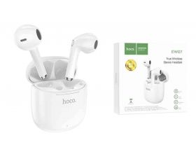 Наушники вакуумные беспроводные HOCO EW07 Leader true wireless BT headset Bluetooth (белый)