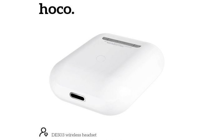 Наушники вакуумные беспроводные HOCO DES03 TWS wireless headset Bluetooth (белый)