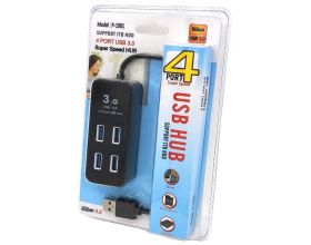 Разветвитель USB HUB 3.0 NN-HB008 на 4 порта (черный)