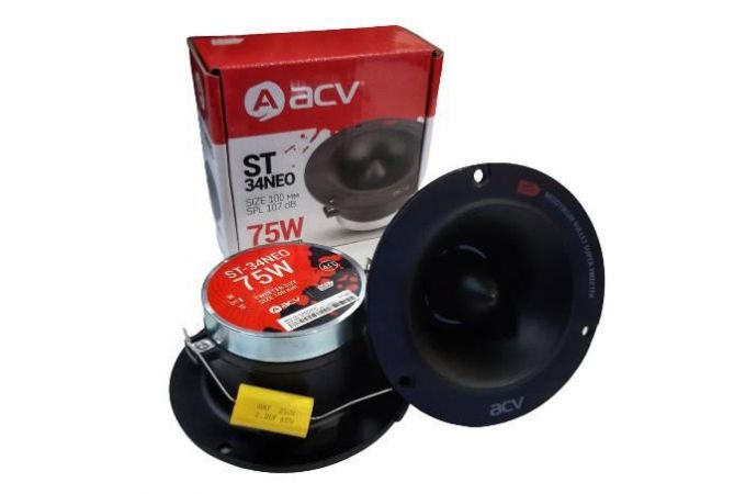 Автомобильная акустика ACV ST-34NEO ВЧ динамик SPL SHOW 3.9",RMS=75Вт,4Ом