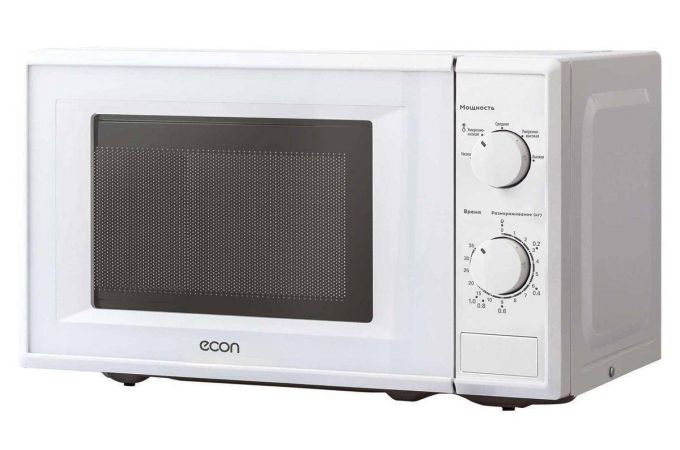 СВЧ печь ECON ECO-2037M белая 600 Вт, 20 л