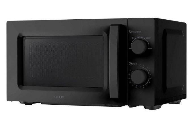 СВЧ печь ECON ECO-2040M черная 700 Вт, 20 л, с ручкой