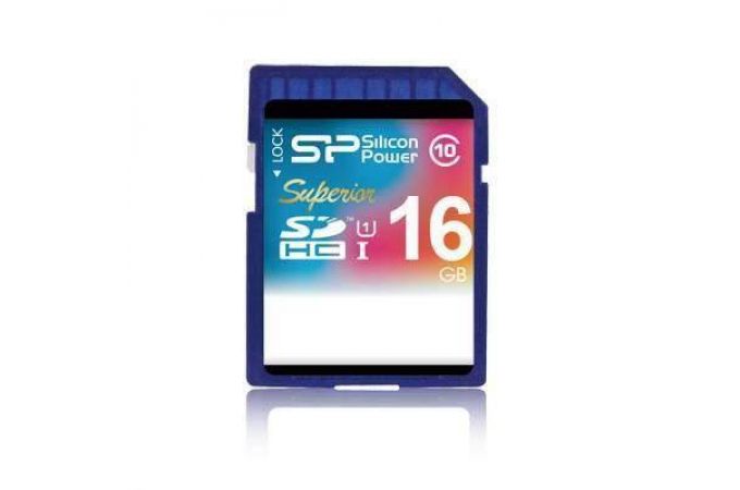 Карта памяти SDHC 16 Gb Silicon Power 90/45Mb/s Class 10 UHS-I SP016GBSDHCU1V10