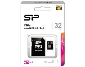 Карта памяти MicroSDHC 32 Gb Silicon Power Elite  UHS-I SP032GBSTHBU1V10SP