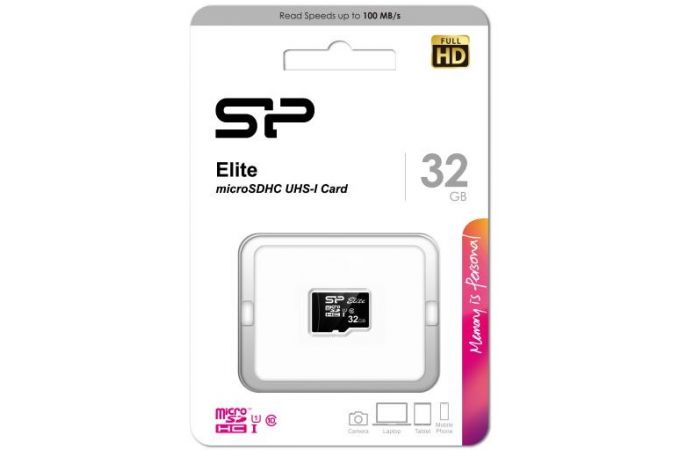 Карта памяти MicroSDHC 32 Gb Silicon Power Elite б/ад UHS-I SP032GBSTHBU1V10