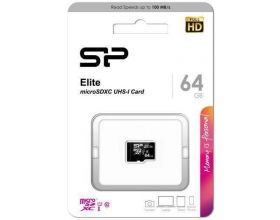 Карта памяти MicroSDXC 64 Gb Silicon Power Elite б/ад UHS-I U1 R/W85/15 SP064GBSTXBU1V10