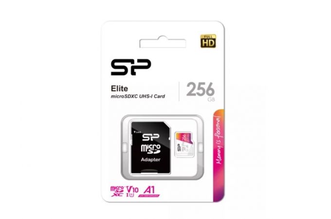 Карта памяти MicroSDXC_256 Gb Silicon Power 100/80Mb/s Superior A1 UHS-I U3 SP256GBSTXDA2V20SP