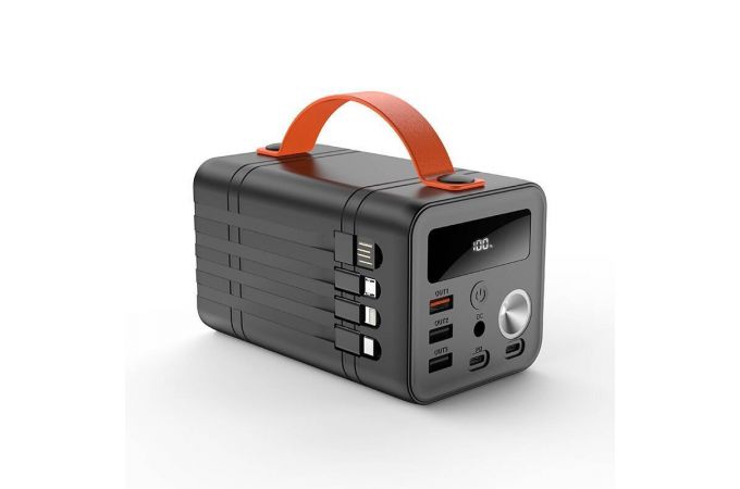 Универсальный дополнительный аккумулятор Power Bank XO PR204 60000mAh 100W fast charge digital display power bank (PD100W / QC22.5W) (черный)