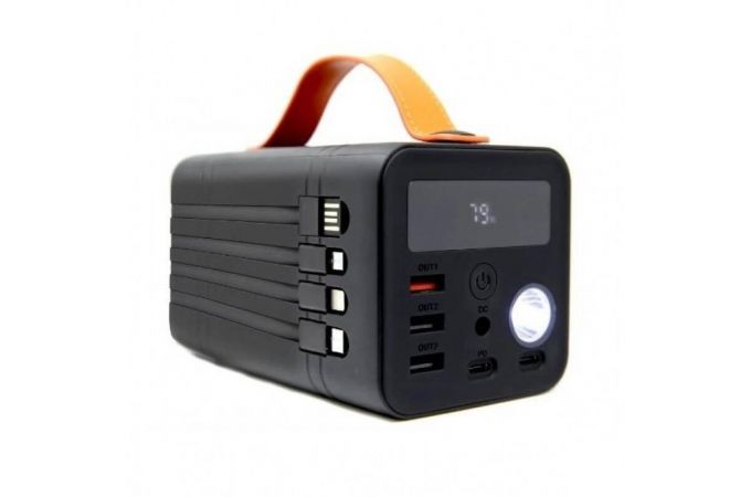 Универсальный дополнительный аккумулятор Power Bank XO PR204 60000mAh 100W fast charge digital display power bank (PD100W / QC22.5W) (черный)