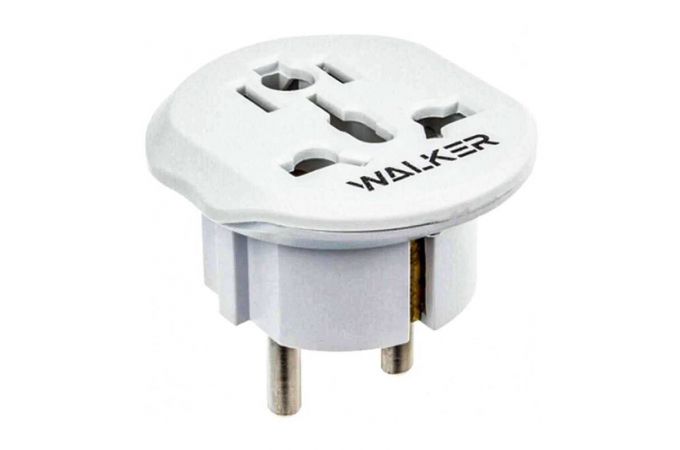 Сетевой адаптер-переходник WALKER WH-01 в розетку, белый