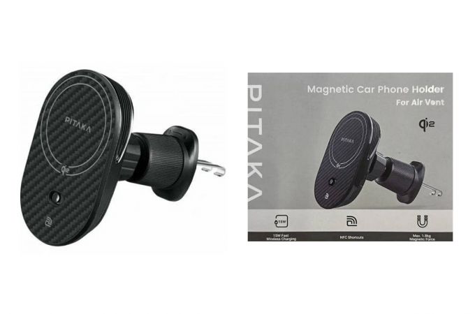 Держатель автомобильный для телефона Pitaka MagEZ Car Mount Pro 2 Qi2 (Черный)