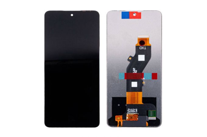 Дисплей для Tecno Spark 30 4G (KL6) в сборе с тачскрином + рамка (черный) орг