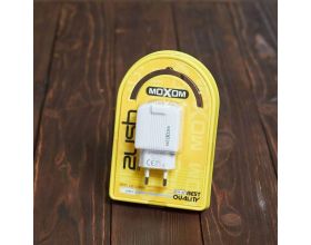 Сетевое зарядное устройство USB + кабель Lightning MOXOM KH-47 Ip5 2400mAh (белый)