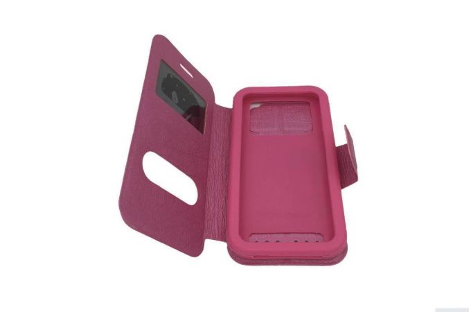 Чехол книжка универсальный, с окошком (силик. вставка) 4,0 дюймов (синий)