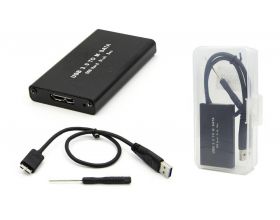 Кейс для SSD mSATA - USB3.0 металл (Msata_Black)