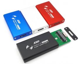 Кейс для SSD mSATA - USB3.0 металл (Msata_Blue)