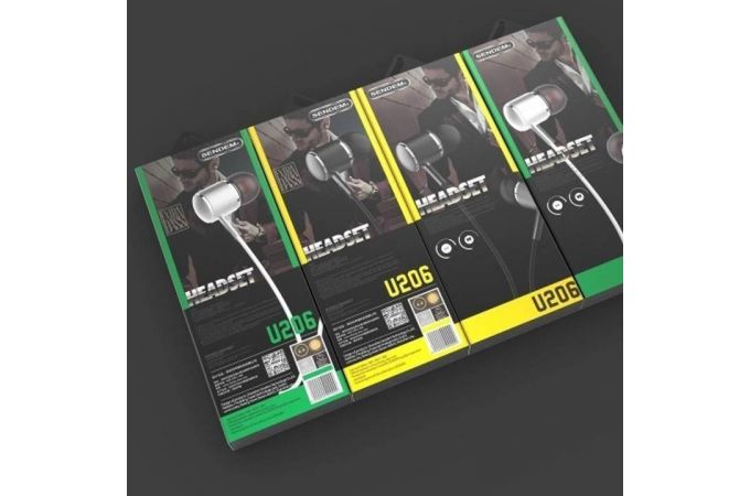 Наушники вакуумные проводные SENDEM U206 (серебристый)