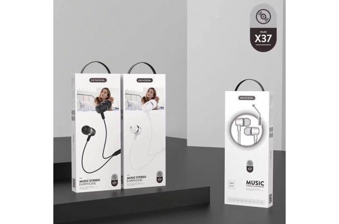Наушники вакуумные проводные SENDEM X37 (белый)