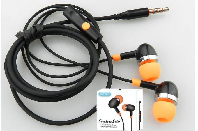 Наушники вакуумные проводные EZRA EP08 (оранжевый)