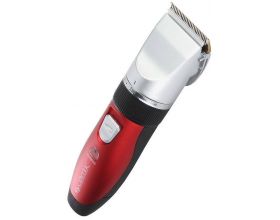 Машинка для стрижки CENTEK CT-2118 черно-красный сеть/аккум., ножи титан+керамика, 90мин от батареи