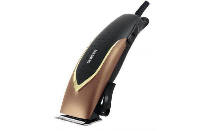 Машинка для стрижки CENTEK CT-2126 черная/золотая сеть