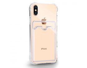 Чехол для iPhone X/XS с отделением под карту (прозрачный)