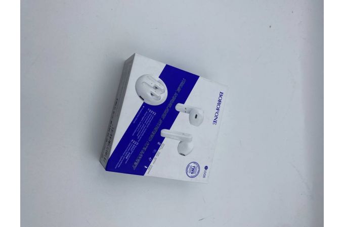 Наушники вакуумные беспроводные BOROFONE BW08 Luxury true Wireless Earphone Bluetooth (белый) (УЦЕНКА! МЯТАЯ УПАКОВКА)