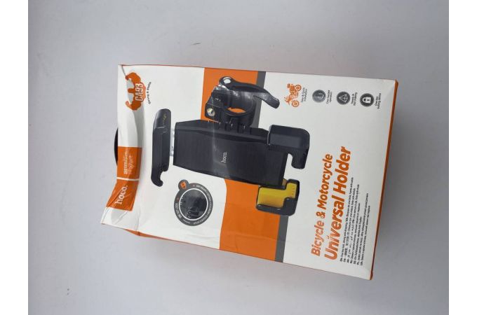 Держатель велосипедный для телефона HOCO CA93 Универсальный на руль мототехники черный (УЦЕНКА! МЯТАЯ УПАКОВКА)