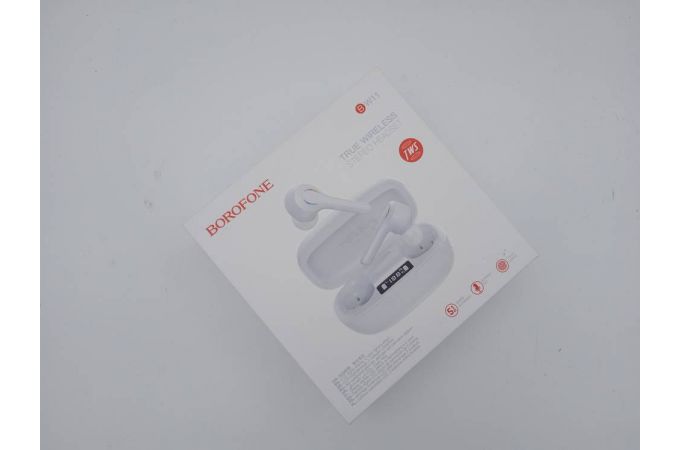 Наушники вакуумные беспроводные BOROFONE BW11 Graceful sound true wireless BT Earphone Bluetooth (белый) (УЦЕНКА! МЯТАЯ УПАКОВКА)