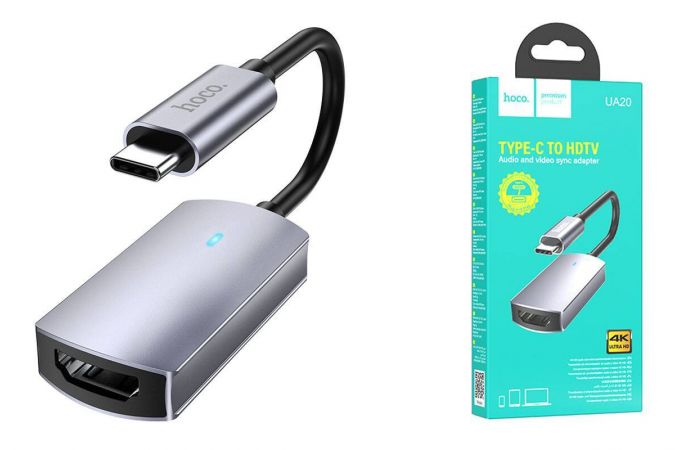 Конвертер переходник HOCO UA20 (гнездо HDMI - штекер TYPE-C) 12см