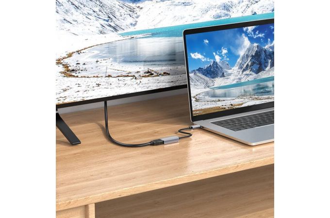 Конвертер переходник HOCO UA20 (гнездо HDMI - штекер TYPE-C) 12см