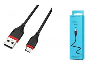 Кабель USB - MicroUSB BOROFONE BX17 2A (черный) 1м