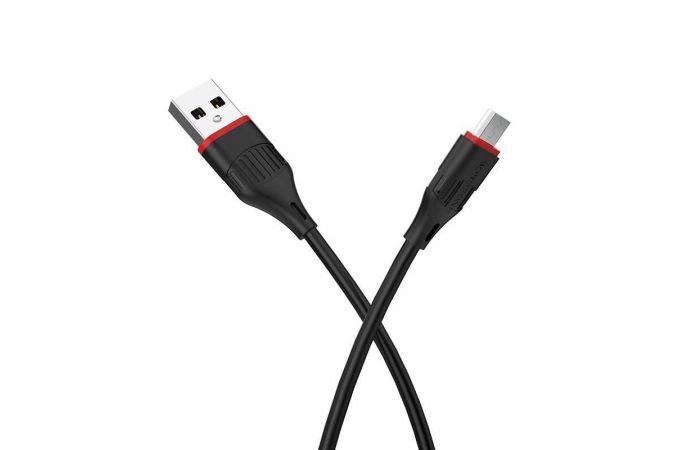 Кабель USB - MicroUSB BOROFONE BX17 2A (черный) 1м