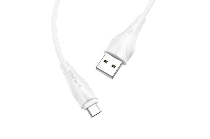 Кабель USB - MicroUSB BOROFONE BX18 1,6A (белый) 1м