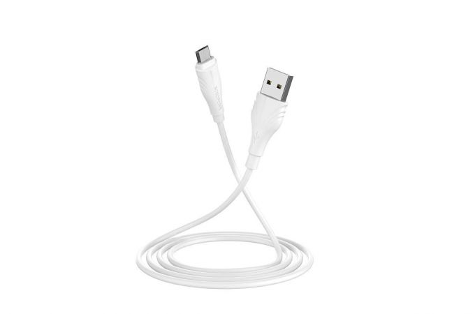 Кабель USB - MicroUSB BOROFONE BX18 1,6A (белый) 1м