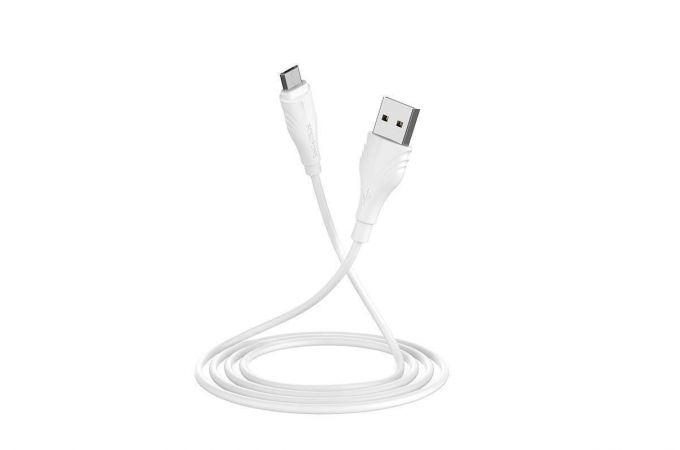 Кабель USB - MicroUSB BOROFONE BX18 1,6A (белый) 1м
