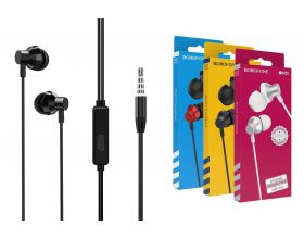 Наушники вакуумные проводные BOROFONE BM35 Farsighted universal earphones (черный)