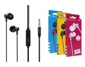 Наушники вакуумные проводные BOROFONE BM35 Farsighted universal earphones (черный)