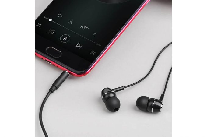 Наушники вакуумные проводные BOROFONE BM36 Acura universal earphones (черный)