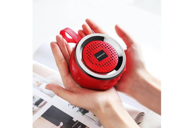 Портативная беспроводная колонка BOROFONE BR2 Aurora sport (красный)