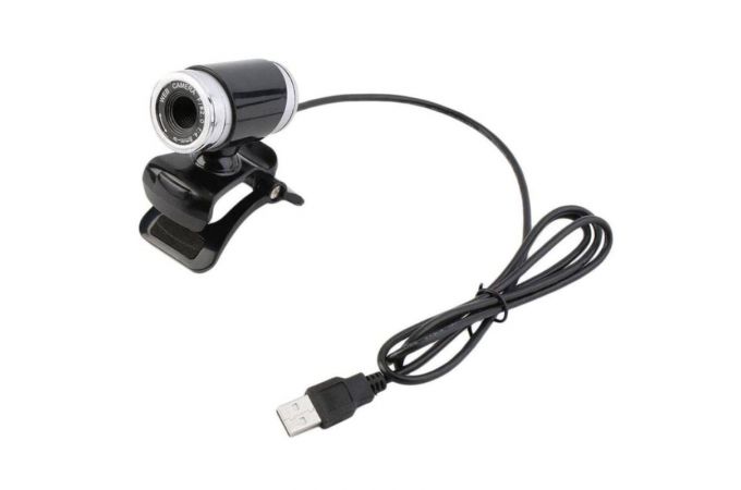 Настольная вебкамера с креплением прищепкой и инф. подсветкой (черный)