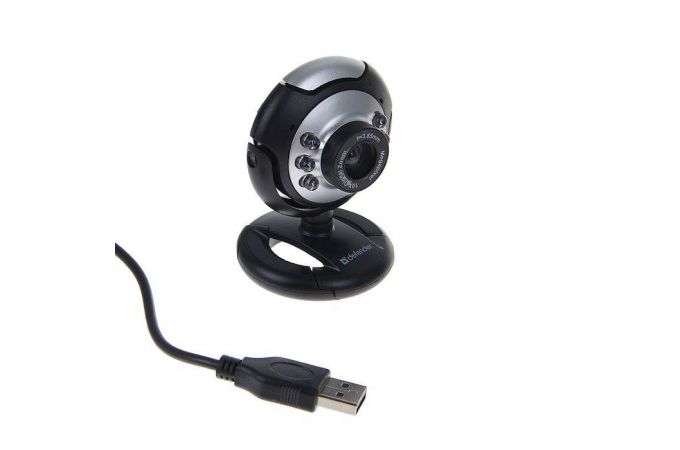 Настольная вебкамера 8 см с инф. подсветкой (черный)