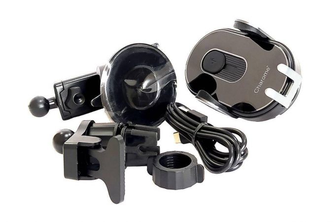 Держатель автомобильный для телефона Charome H3 Kirin Auto-Scanning Wireless charging car holder черный