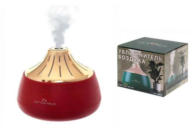 Увлажнитель воздуха Огонек OG-HOM02 Красный/Золото