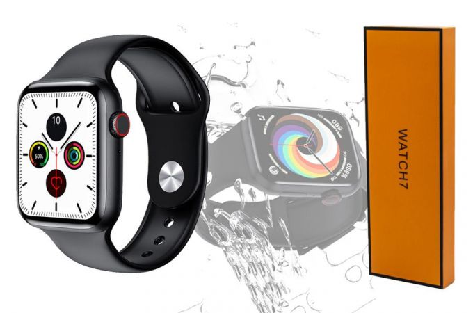 Смарт часы K17 Pro Max (watch 7 оранж) (черный)