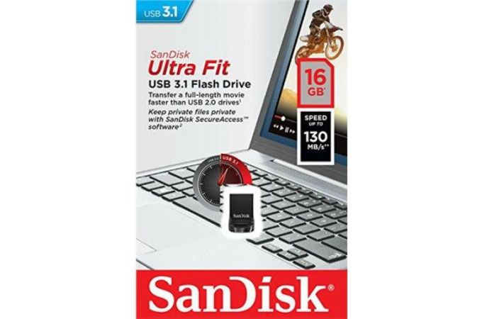 Флешка USB 3.1 SanDisk Cruzer Ultra Fit 16Gb