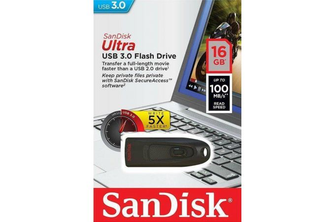 Флешка USB 3.0 SanDisk Cruzer Ultra 16Gb