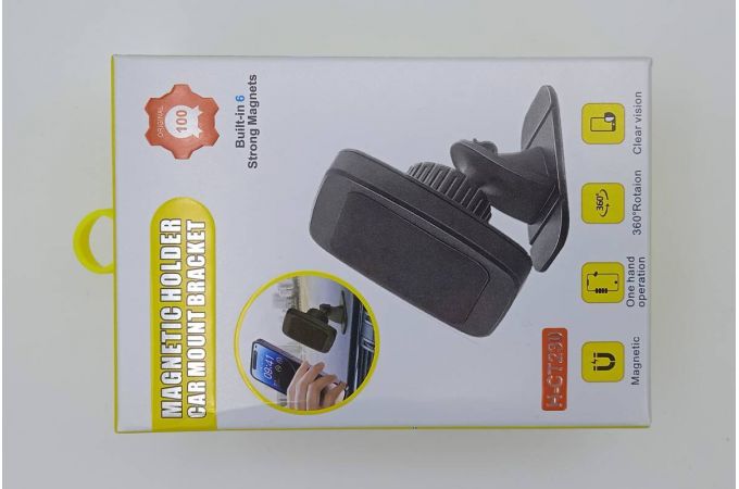 Держатель автомобильный для телефона H-CT230 магнитный на панель, cкотч (цвет черный) (УЦЕНКА! МЯТАЯ УПАКОВКА)