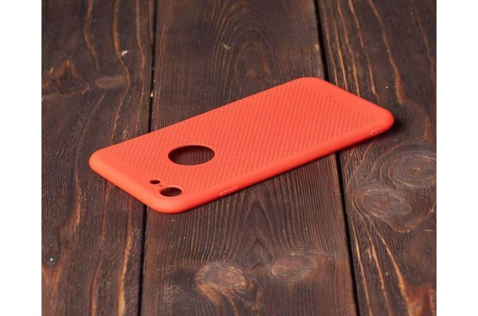 Чехол для iPhone 7/8 с перфорацией (красный)