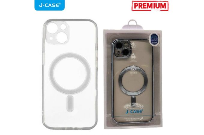 Чехол для телефона J-CASE MagSafe прозрачный iPhone 13 (прозрачный)